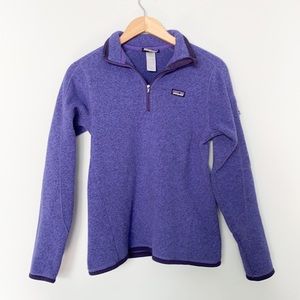 Purple Patagonia Better Sweater Quarter Zip Pullover